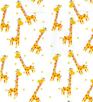 Cotton Blends Polycotton Prints Childrens And Animal Prints Cute Giraffes and Dots on White TC0059