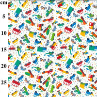 Cotton Blends Polycotton Prints Childrens And Animal Prints Mini Transport abd Spots