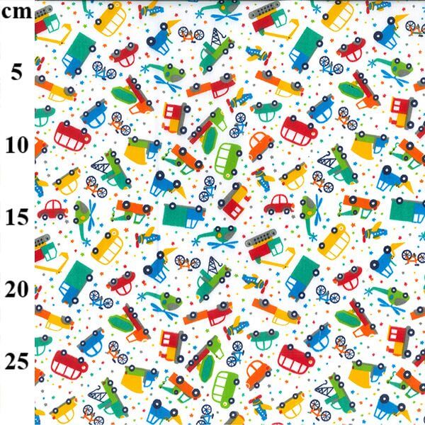 Cotton Blends Polycotton Prints Childrens And Animal Prints Mini Transport abd Spots