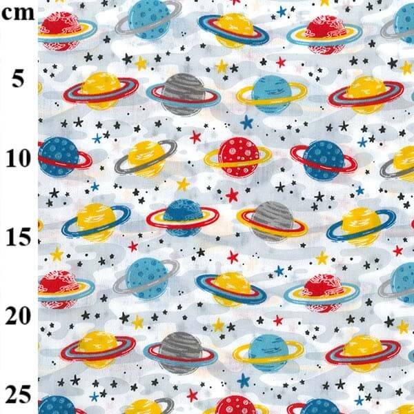 Cotton Blends Polycotton Prints Childrens And Animal Prints Multicoloured Planets TC0061