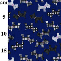 Cotton Blends Polycotton Prints Childrens And Animal Prints Scottie Dogs Royal TC6587