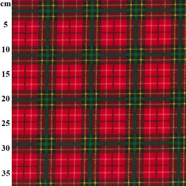 Cotton Blends Polycotton Prints Christmas Christmas Check Red and Green TCP947