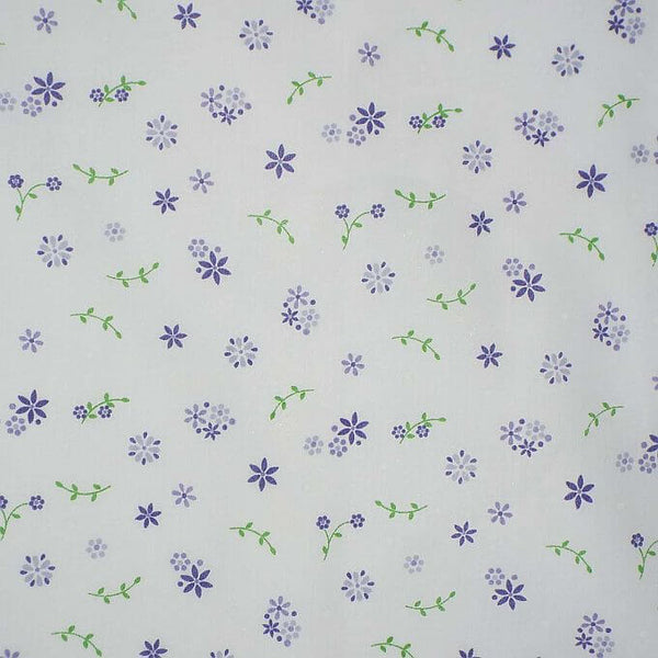 Cotton Blends Polycotton Prints Floral Prints Star Flower Purple PPC10