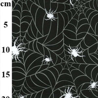 Cotton Blends Polycotton Prints Novelty And Misc. Prints White Spider on Black TC0069