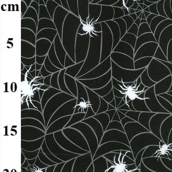 Cotton Blends Polycotton Prints Novelty And Misc. Prints White Spider on Black TC0069