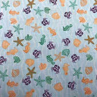 Cotton Blends Polycotton Prints Childrens And Animal Prints Sea Animals Blue PPC8\09