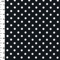 Cotton Blends Polycotton Prints Spots And Stars Spots Black TC7230