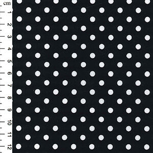 Cotton Blends Polycotton Prints Spots And Stars Spots Black TC7230