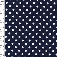 Cotton Blends Polycotton Prints Spots And Stars Spots Navy TC7230