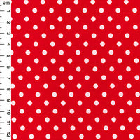 Cotton Blends Polycotton Prints Spots And Stars Spots Red TC7230