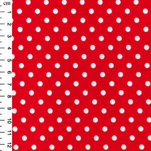 Cotton Blends Polycotton Prints Spots And Stars Spots Red TC7230