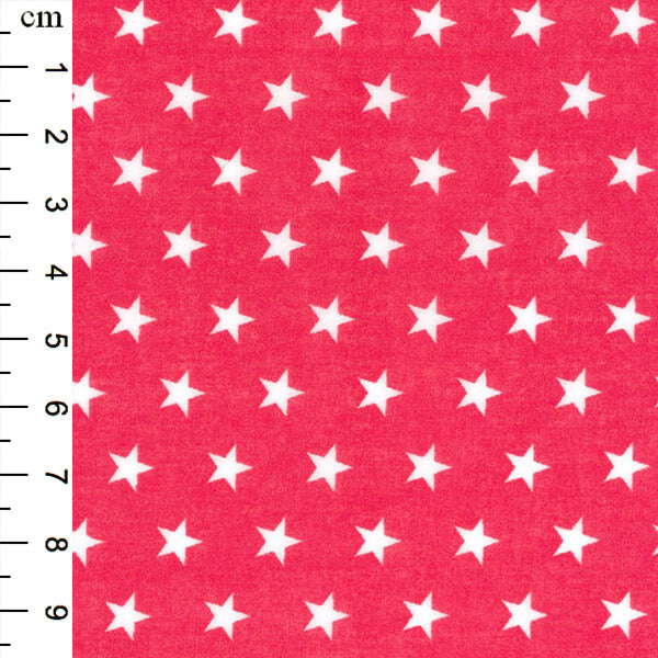 Cotton Blends Polycotton Prints Spots And Stars Stars Cerise TC0008