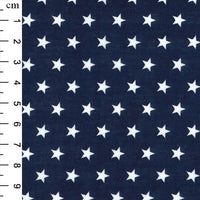 Cotton Blends Polycotton Prints Spots And Stars Stars Navy TC0008
