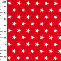 Cotton Blends Polycotton Prints Spots And Stars Stars Red TC0008