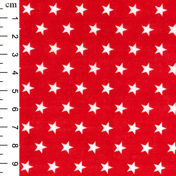 Cotton Blends Polycotton Prints Spots And Stars Stars Red TC0008