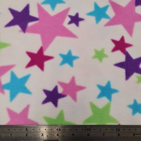 Fleece And Fur Patterned Fleece Pink Stars