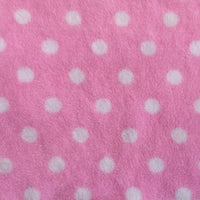 Fleece And Fur Patterned Fleece Pink & White Spot