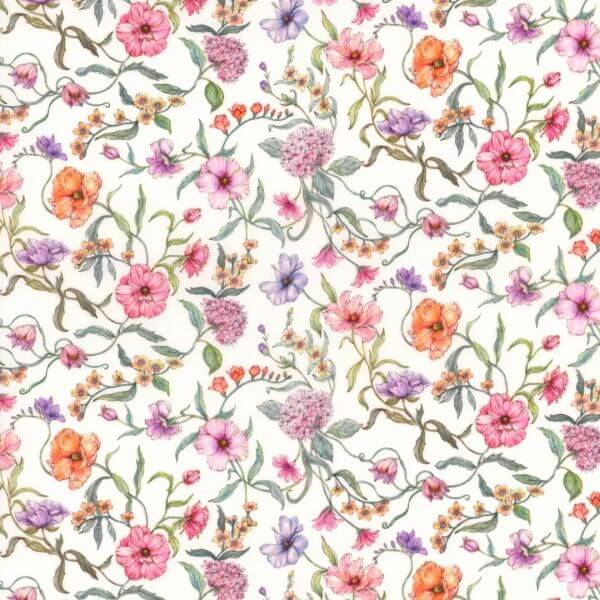 Liberty Fabrics Tana Lawn Battersea On White