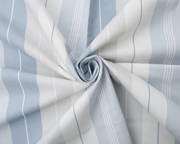 Linens And Hessian Linen Mix Linen/Cotton Laura Ashley Grey and Light Blue Striped