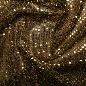 Nets And Fancy Dress Sequin Fabric 3mm Sequins Gold And Black – Edinburgh  Fabrics