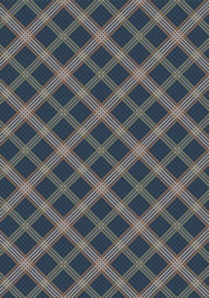 Pure Cotton Flannel Prints Loch Lewis Blue Check F539C