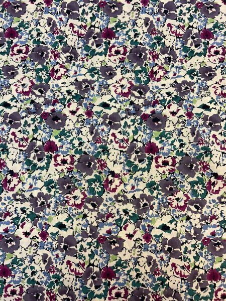 Pure Cotton Pima Lawn Pink and Mauve Floral