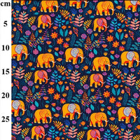 Pure Cotton Prints Childrens And Animal Prints Elephant Floral CP1018