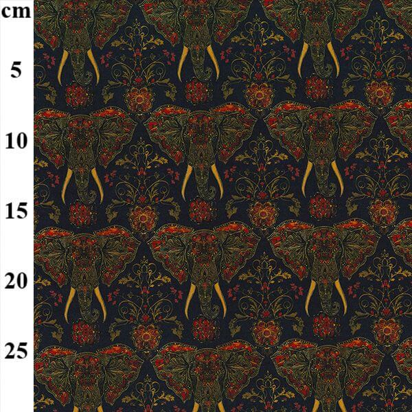 Pure Cotton Prints Childrens And Animal Prints Elephant Heads CP1017