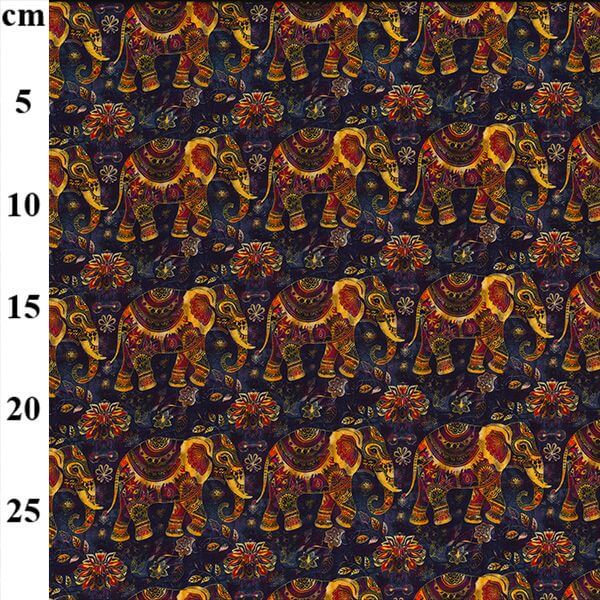 Pure Cotton Prints Childrens And Animal Prints Elephant Trail CP1019