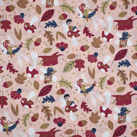 Pure Cotton Prints Childrens And Animal Prints Fairies and Toadstools on Pink CP2\12