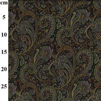 Pure Cotton Prints Floral Prints Paisley Black CP0975