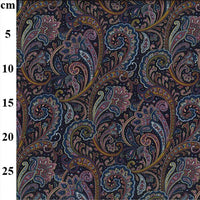 Pure Cotton Prints Floral Prints Paisley Navy CP0975