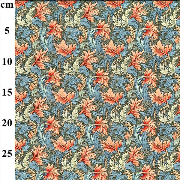 Pure Cotton Prints Floral Prints Pink Blue Floral Fields CP1060