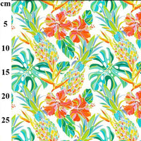 Pure Cotton Prints Floral Prints Tropical on White CP1041