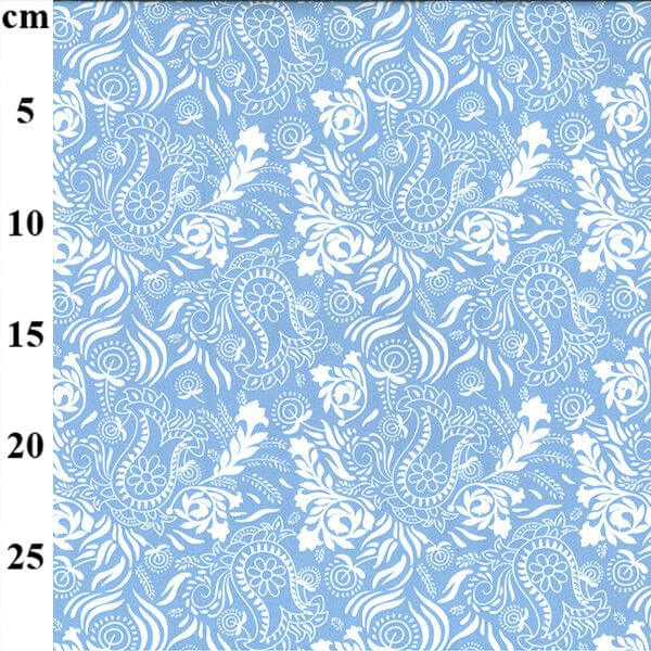 Pure Cotton Prints Floral Prints Vintage Floral on Light Blue CP0974