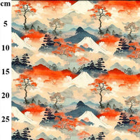 Pure Cotton Prints Novelty And Misc. Prints Abstract Japanese Landscape CP1033