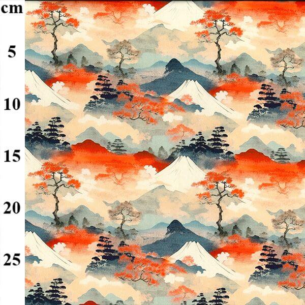 Pure Cotton Prints Novelty And Misc. Prints Abstract Japanese Landscape CP1033