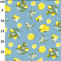 Pure Cotton Prints Novelty And Misc. Prints Lemons On Denim CP0993