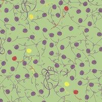 Pure Cotton Prints Novelty And Misc. Prints Trailing Balls of Wool Green 6793/G60