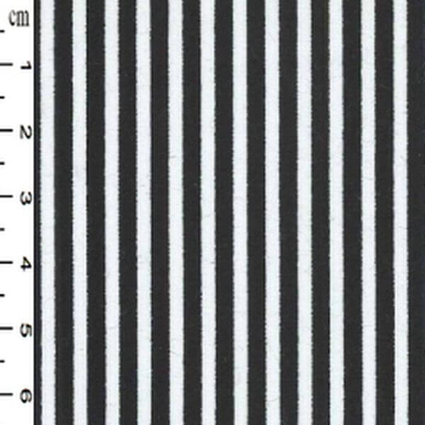 Pure Cotton Prints Spots And Stripes 3mm White Stripes and Black CP0145