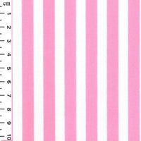 Pure Cotton Prints Spots And Stripes 8mm White Stripes and Pink CP0080