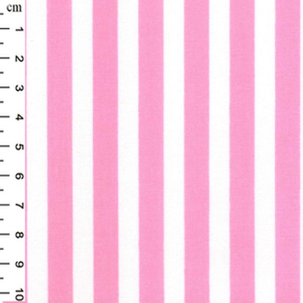 Pure Cotton Prints Spots And Stripes 8mm White Stripes and Pink CP0080