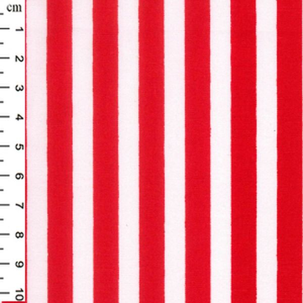 Pure Cotton Prints Spots And Stripes 8mm White Stripes and Red CP0080
