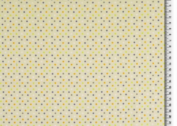 Pure Cotton Prints Spots And Stripes Parade Multi Mini Spot Pale Green Wide Width Cotton Poplin 0007