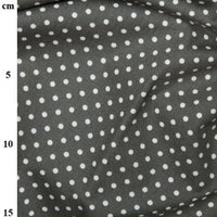 Pure Cotton Prints Spots And Stripes White Spots on Grey CP0009