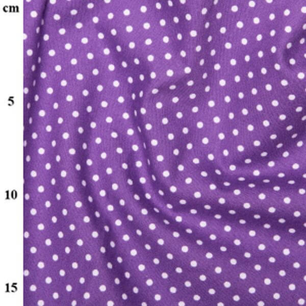 Pure Cotton Prints Spots And Stripes White Spots on Purple CP0009