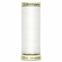 Threads Black And White 100 Metre Thread Reel White 100m Gutermann Sew-All