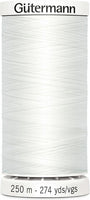 Threads Black And White 250 Metre Thread Reel White 250m Gutermann Sew-All