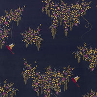 Velvet Printed Hummingbird Deep Navy