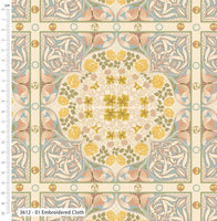 William Morris Cotton William Morris Muses Embroidered-Cloth 3612-01